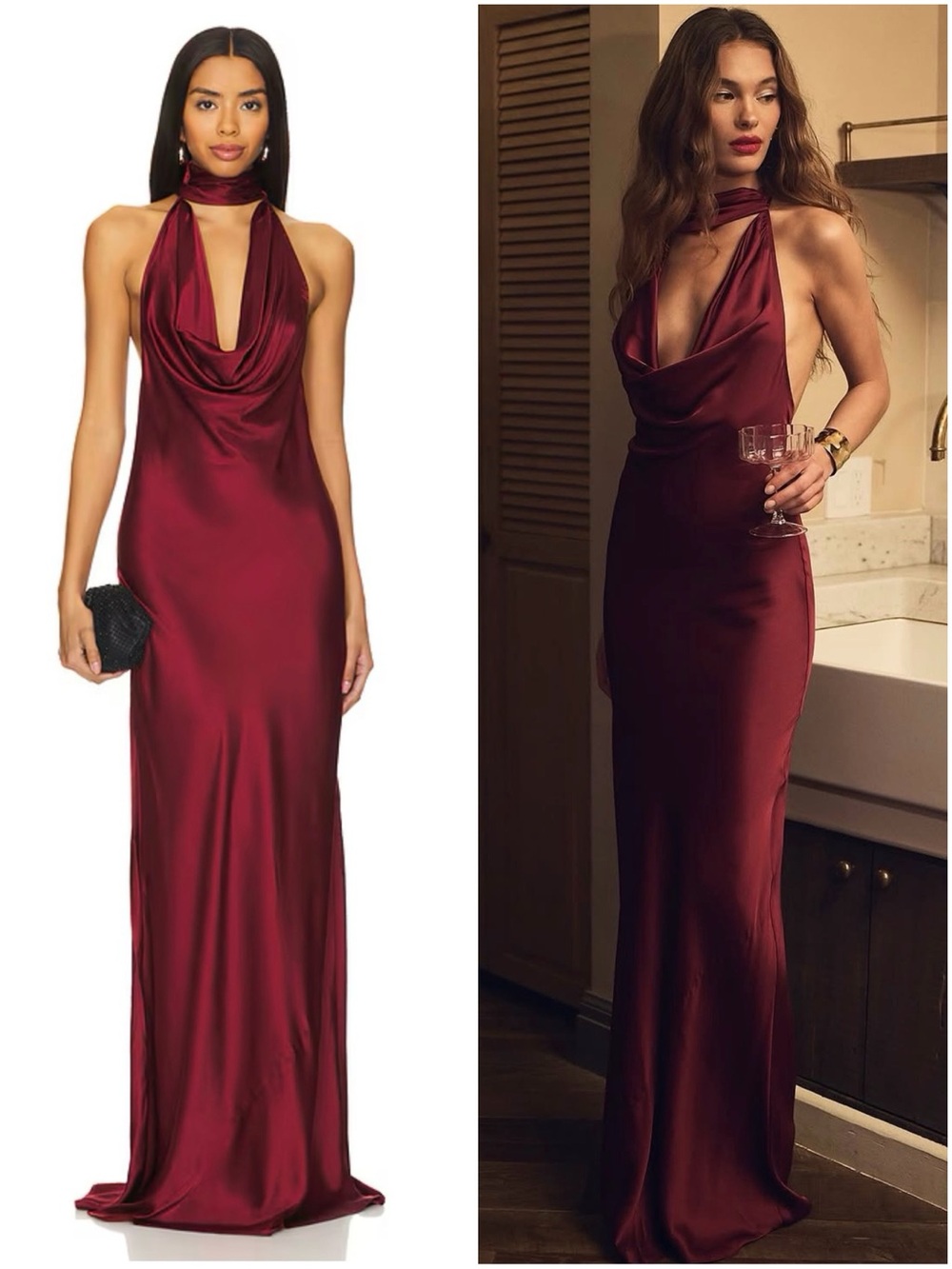$278 NWT STONE COLD FOX SILKY RED GOWN HOUSE CB HARLOW REVOLVE MICHAEL COSTELLO